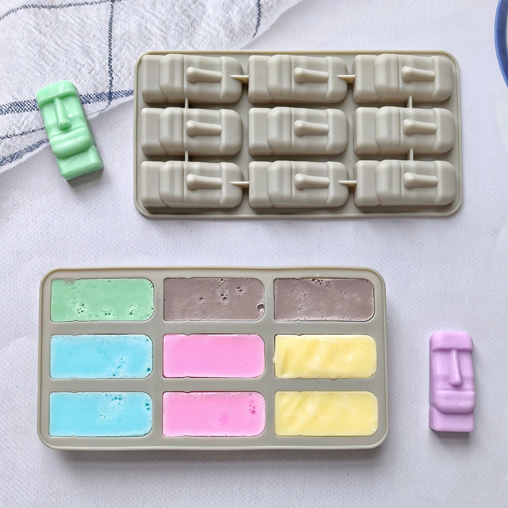9-Cavity-Ostersteinskulptur-Backform, verwendet für DIY-Eiswürfel, Süßigkeiten, Pralinen, Backformen für Kuchendekoration