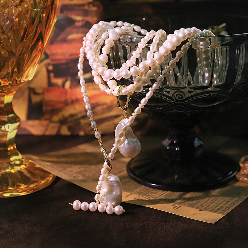 

Natural Freshwater Pearl Necklace High-Quality Luxury Design Necklace for Banquet Wedding Gift Wife's Choice Women's Jewelry