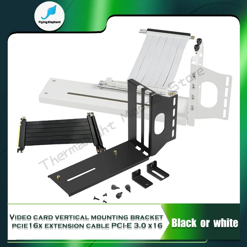 PCI-E 4.0 Vertical GPU Mounting Kit Support+PCI-E 16 Riser Cable 7+ PCI Slots Case Modding Used PCIE 3.0 Universal Bracket