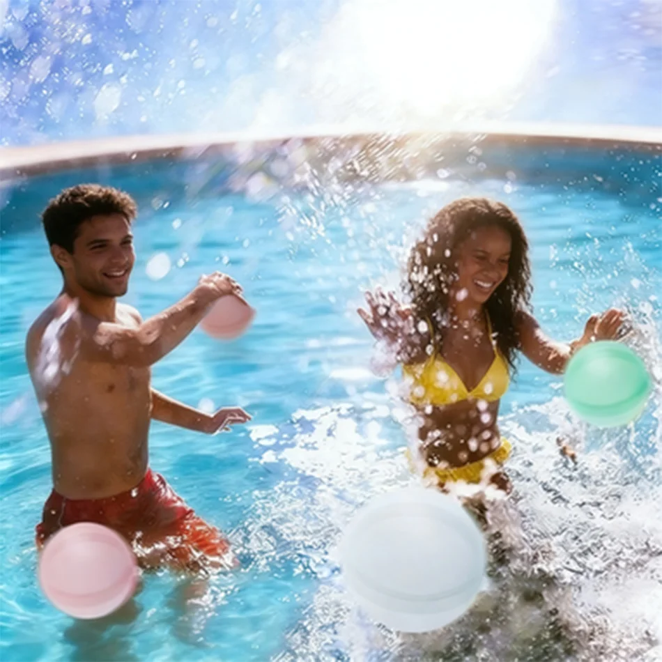 New Reusable Water Balloons Refillable Water Balloon Quick Fill Self Sealing WaterBomb Splash Balls Swimming Pool view 6
