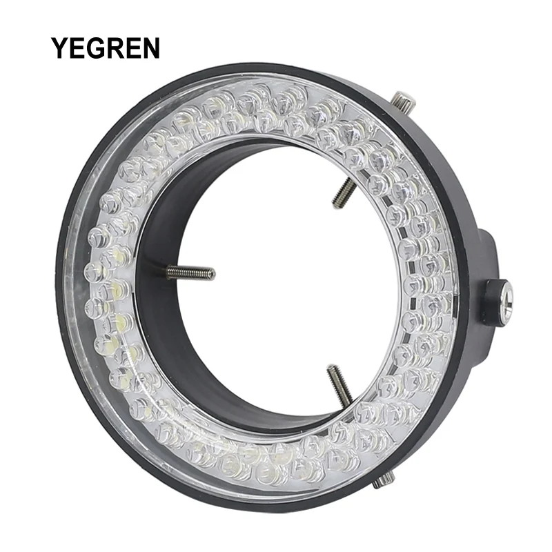 60 LED Adjustable Ring Light Source Diameter 60mm Industrial Vision Lamp for Monocular Vedio Microscope Supplement Illumination