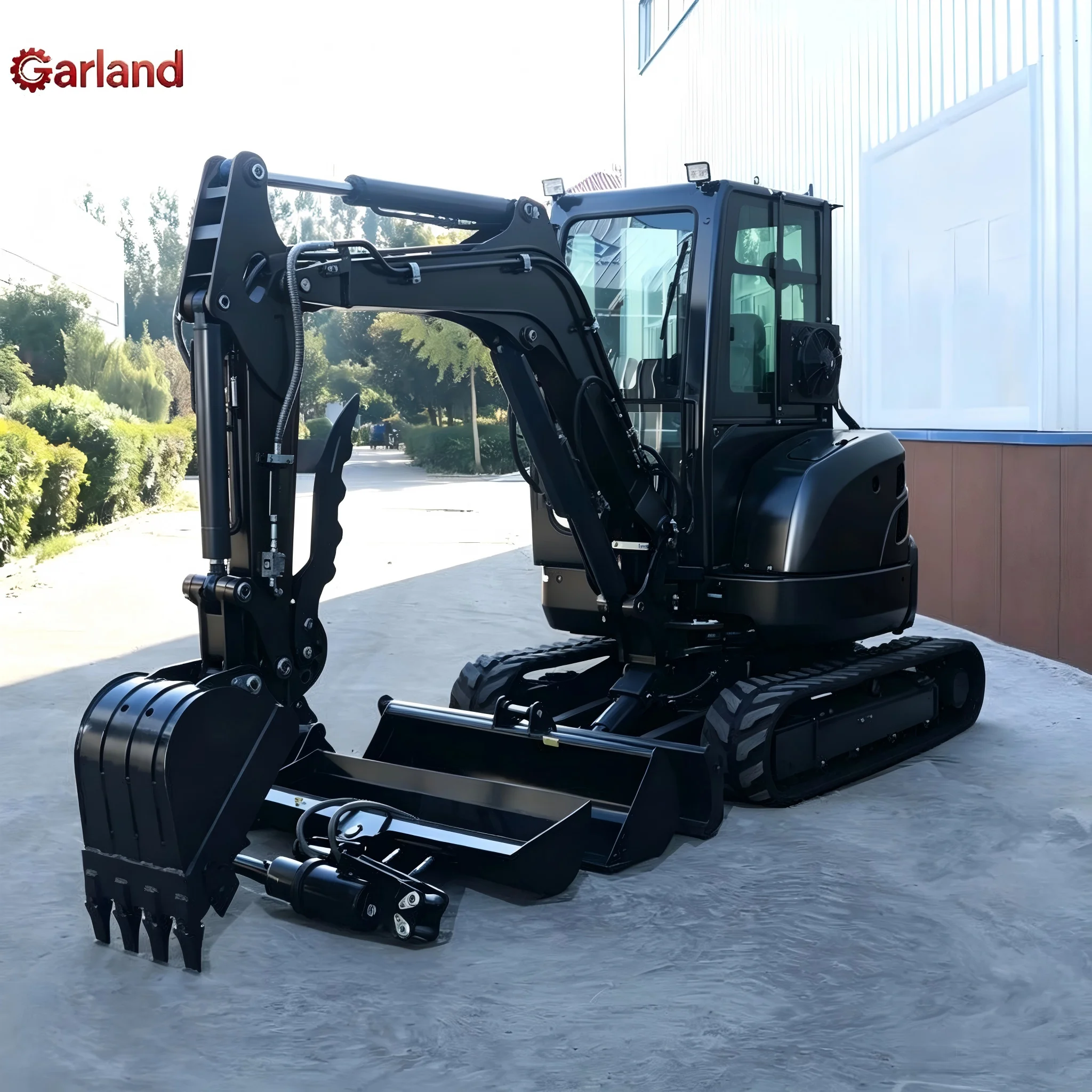 Free Shipping 3.5Ton Cabin 360 Degree Multi-function Farm Mini Digger Small Bagger Excavator