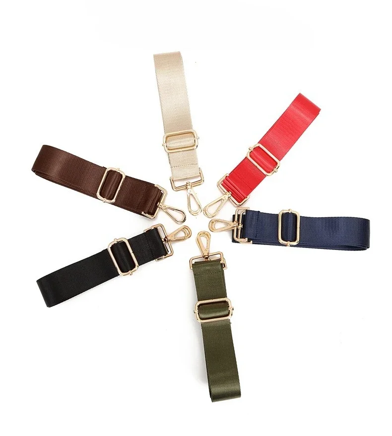 Adjustable Replacement Detachable Belt for Women Men Messenger Bags Handle Handbag Belt Fashion Black Nylon Shoulder Bag Strap
