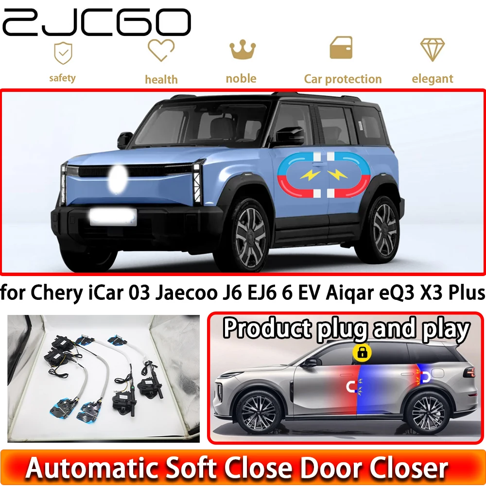 

for Chery iCar 03 Jaecoo J6 EJ6 6 EV Aiqar eQ3 X3 Plus Soft Close Door Kit Power Closing Latch System Auto Pull Door Easy Close