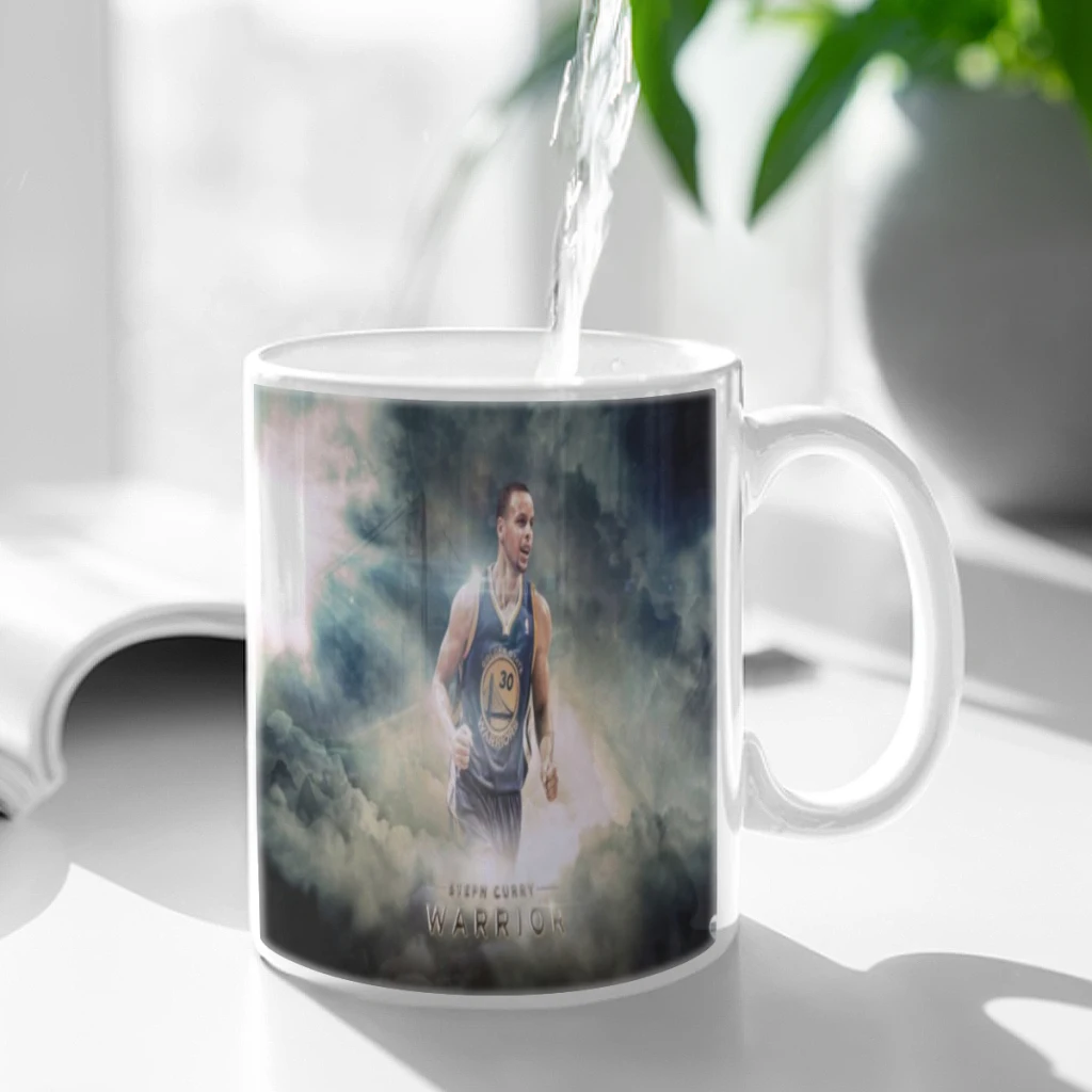 S-Stephen Super Star C-Curry Ceramic Mug Cute Coffee Tea Milk Stave Mugs And Cups with Handle Novelty Gifts