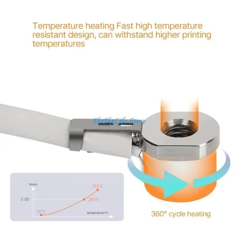 

E65E for Voron Hotend Ceramic Heating with Throat Heat Break TitaniumAlloyCopper Ceramic Heating Quick Heating