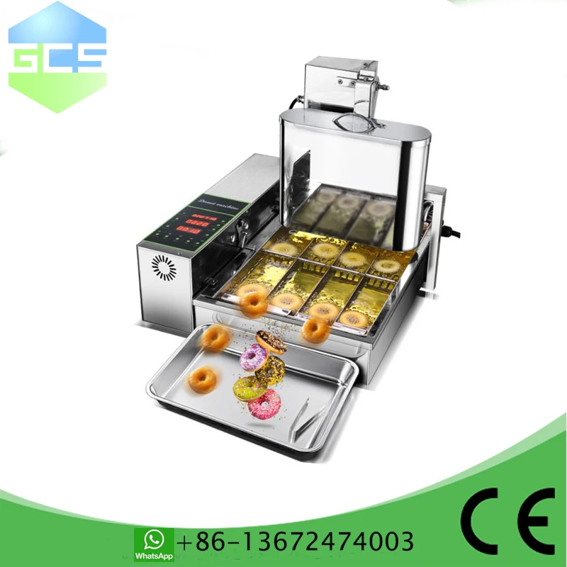 800-1000 pcs /hr doughnuts 2000W  Computer Control Electric Heating  Automatic Donut Making Machine Auto Donut Fryer Machine