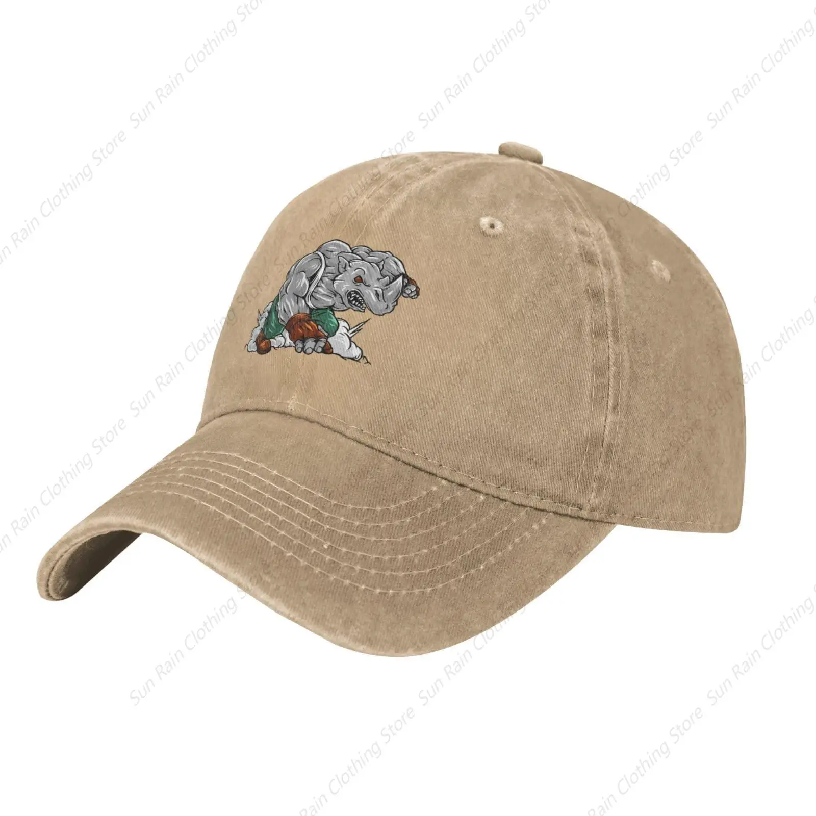 Strong Rhinoceros Baseball Cap Women Men Hat Vintage Cowboy Hats Trucker Sun Caps