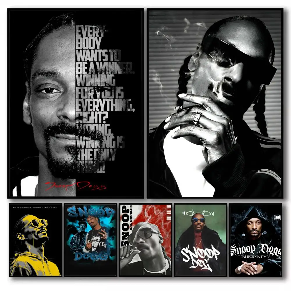 S-Snoop D-Dogg Poster-Aufkleber, selbstklebend, Malerei, Wanddekoration, Wandaufkleber für Schlafzimmer, Wohnzimmer, Zuhause, HD-Geschenk