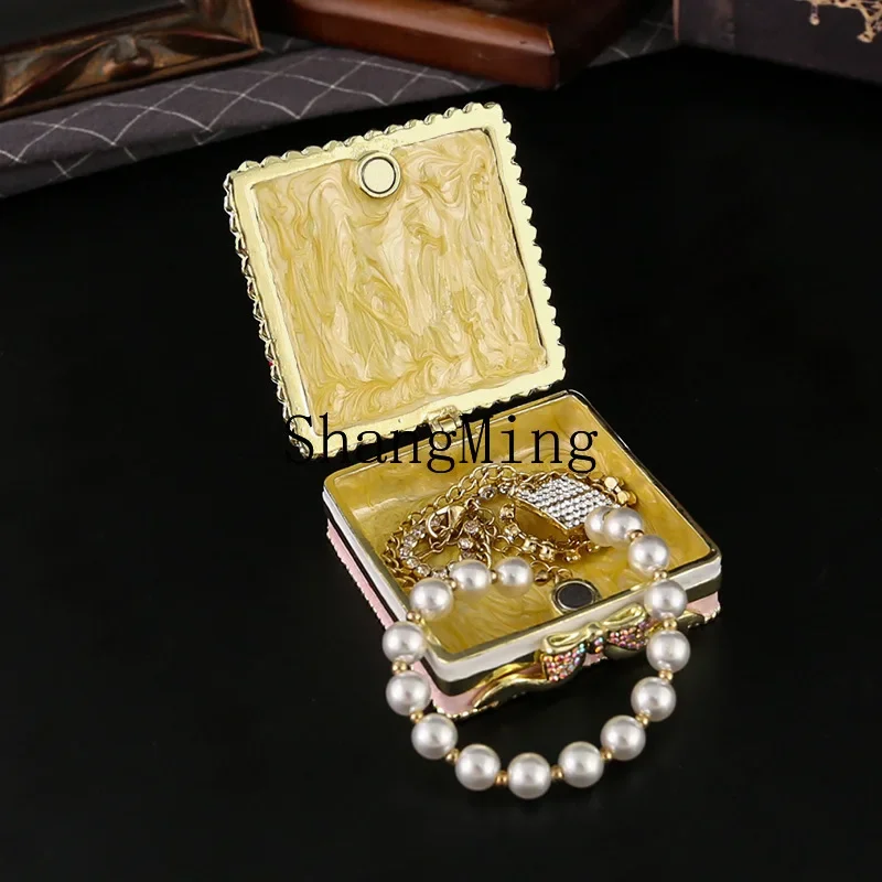 

CL Jewelry Box Jewelry Box Cake Rose Souvenir Jewelry Box Bow Storage