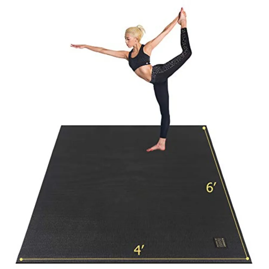 

Большой коврик для йоги 6'x4'/6'x6'/7'x5' толщиной 7 мм/9 мм, ультратолстый, для домашнего спортзала, ультракомфортный, нескользящий, быстроразглаживающийся
