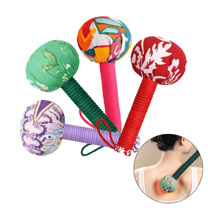 Back Knot Massage Tool Wormwood Mugwort Herbal Medicine Filling Hammer Massager Fitness Stress Relax Body Health Care Tools