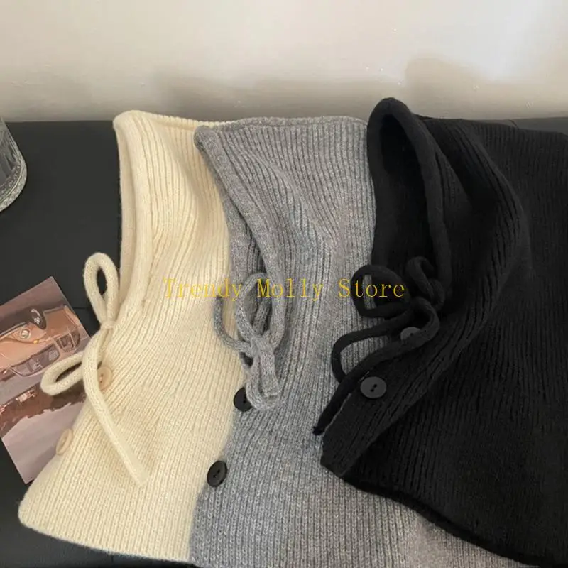 N5kb الشتاء قبعة هوديي متماسكة الحفاظ على دافئة بالاكلافا العنق المقاومة للرياح حماية قبعة للبالغين