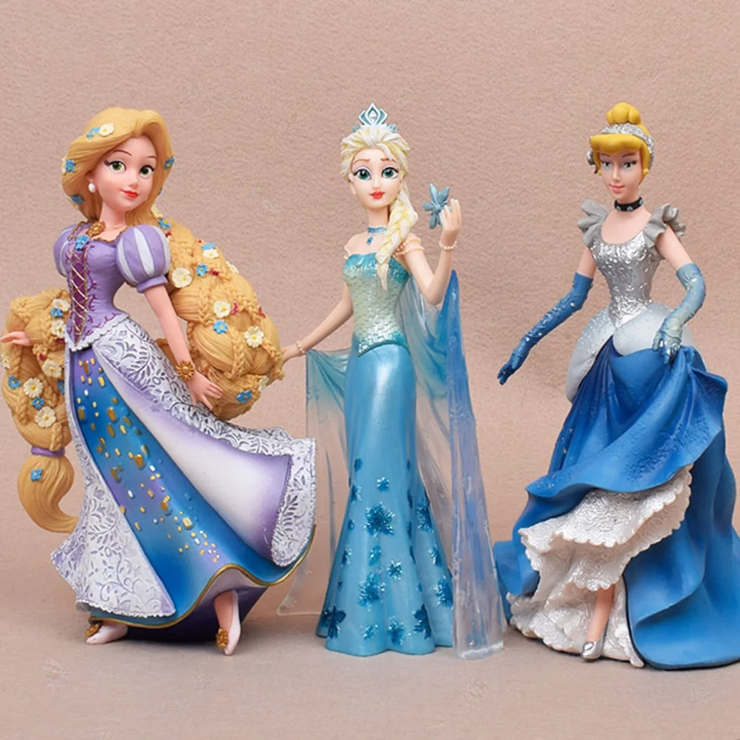 20cm Frozen Elsa Snow White Princess Jasmine Pvc Anime Figurine Model Handmade Doll Model Doll Toys Desktop Ornaments Gifts