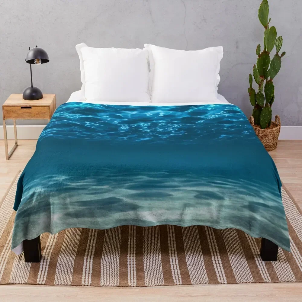 Ocean bottom, view beneath surface Throw Blanket Custom Cute Plaid cosplay anime Blankets