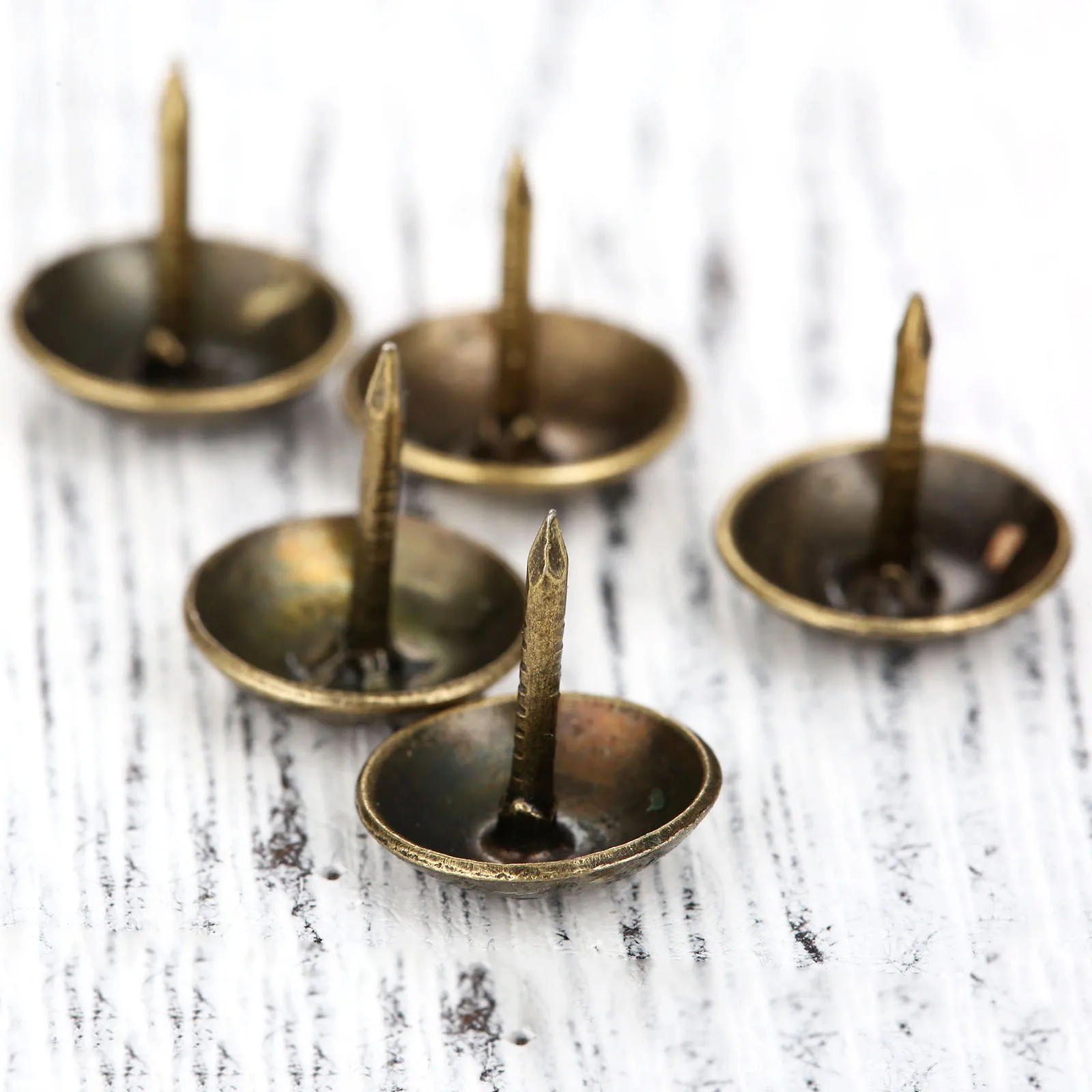 100pcs Retro Upholstery Nails Antique Bronze Decorative Tack Stud Pushpin Doornail Hardware 9x9mm