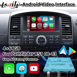 Lsailt Android Multimedia Auto Video Interface for Nissan Pathfinder R51 Navara D40 2008-2013