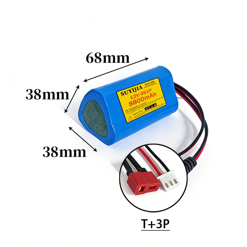 12V 8800mAh 3S1P nieuwe 18650 oplaadbare lithiumbatterij met ingebouwde BMS geschikt voor elektrisch gereedschap en elektrisch speelgoed