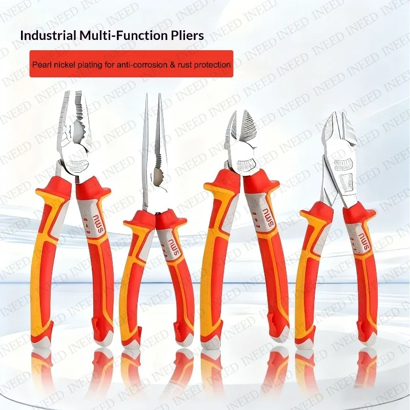 German Industrial Grade Wire Pliers, Sharp Nose Pliers, Diagonal Nose Pliers, 6/7/8 Inch, For Electricians,Hand Tool