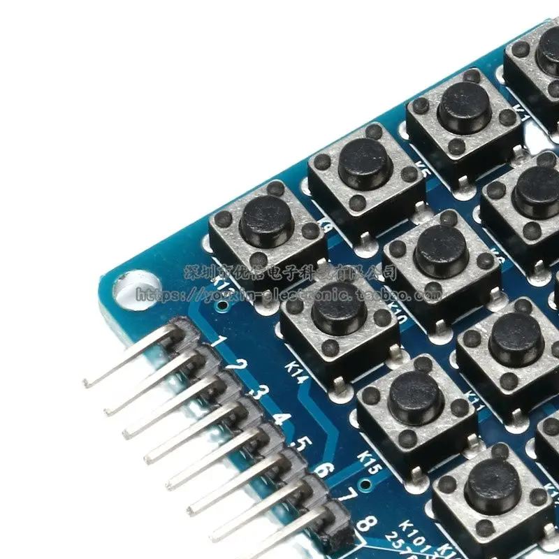 4*4 Matrix Keyboard Module 16 Key Switch Keypad 51 Microcontroller Extension for DIY Projects