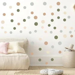 3PCS Coloreful Dots Removable Waterproof Wall Stickers for Kids Room Children's Room Decor Bedroom Living Room Home Decoration