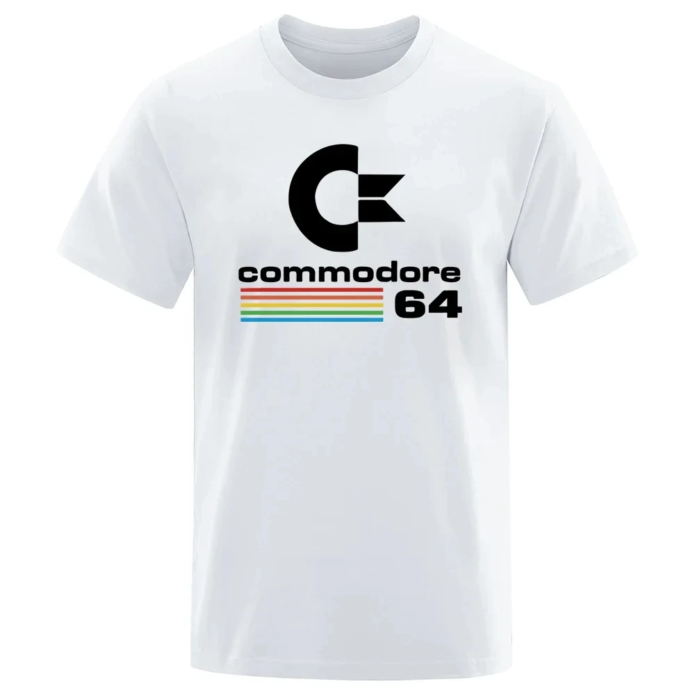 Commodore 64 Print T Shirt Loose and Comfortable Streetwear Cotton Oversized Tee Shirt Men Clothes 2024 Summer Men's T-Shirt