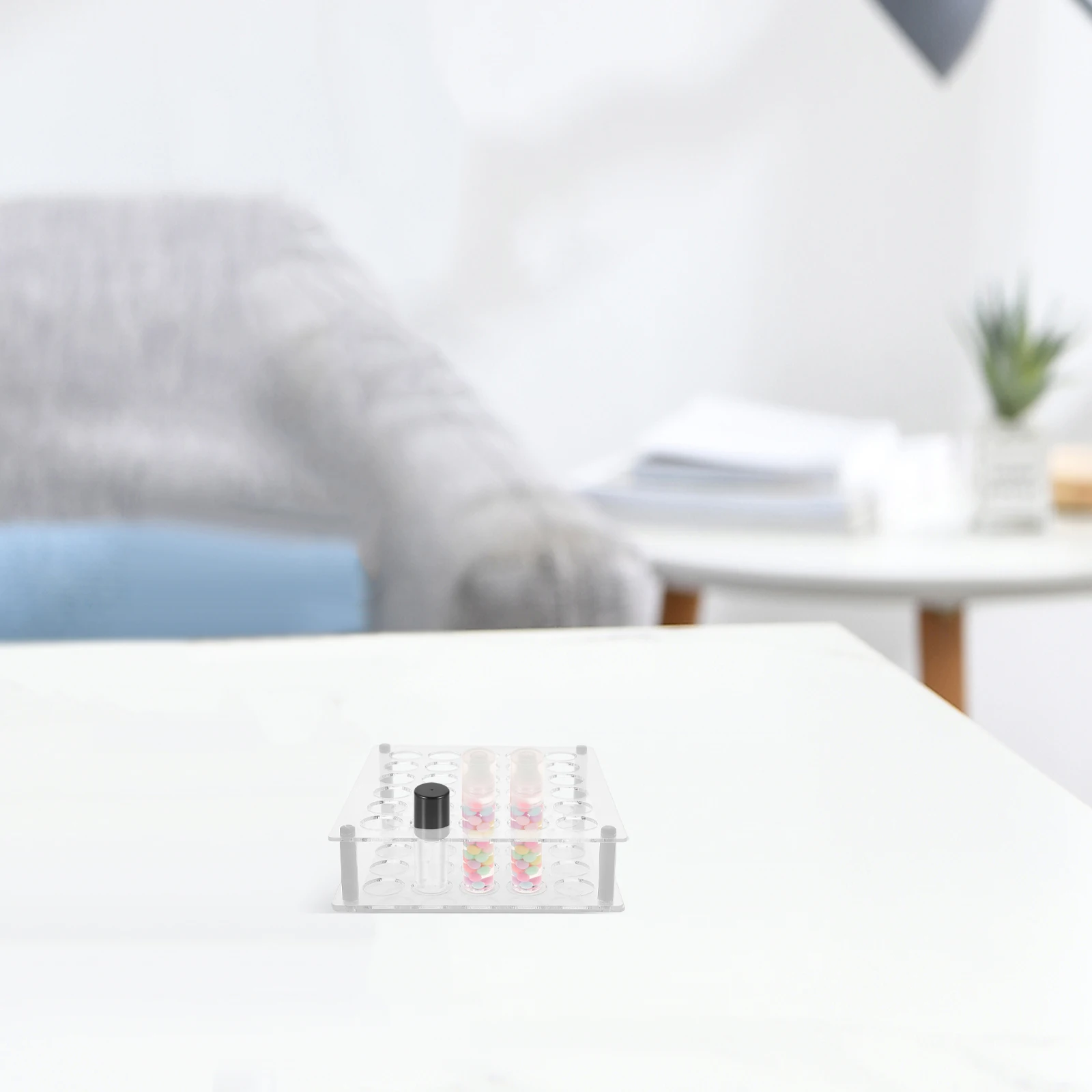 

30 Slot Lipstick Holder Acrylic Makeup Organizer Display Stand for Lipsticks Lip Gloss Balm Brushes Cosmetics Vanity Storage