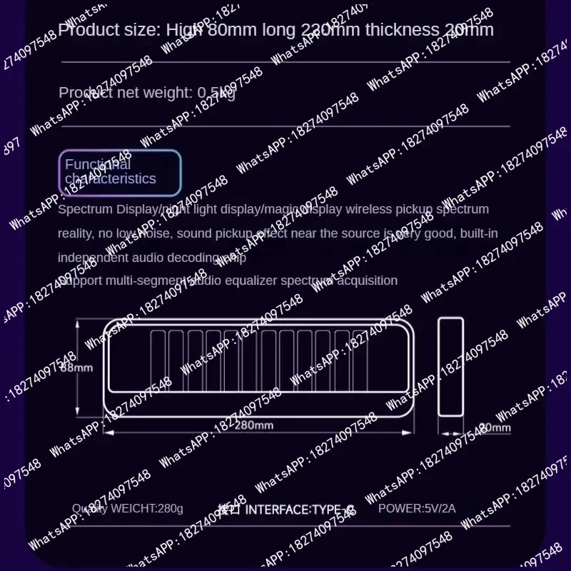 NEW 12-Bit RGB Pickup Level Light LED Display Sound Level Meter Music Indicator Desktop Light
