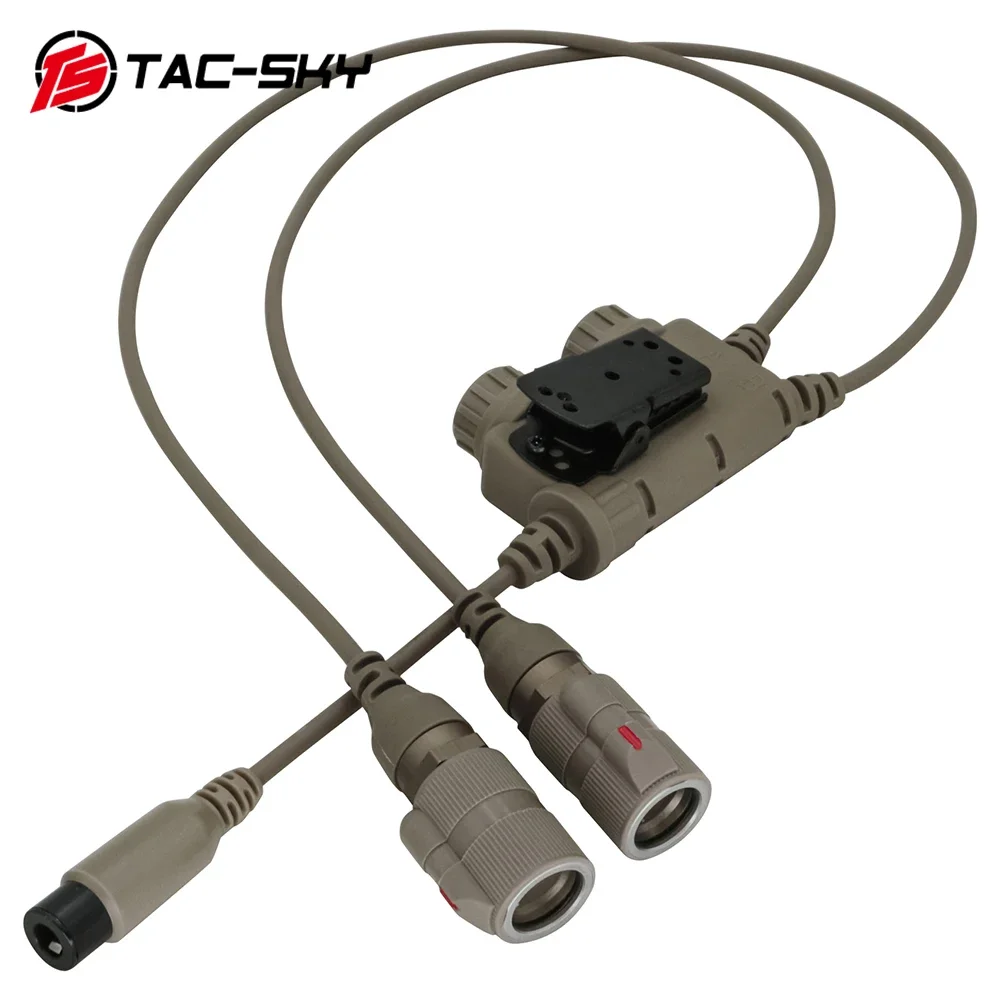 Adaptador TAC-SKY RAC, comunicación Dual táctica, PTT de 6 pines para PRC 148/152, Walkie Talkie, auriculares tácticos, auriculares de tiro COMTA