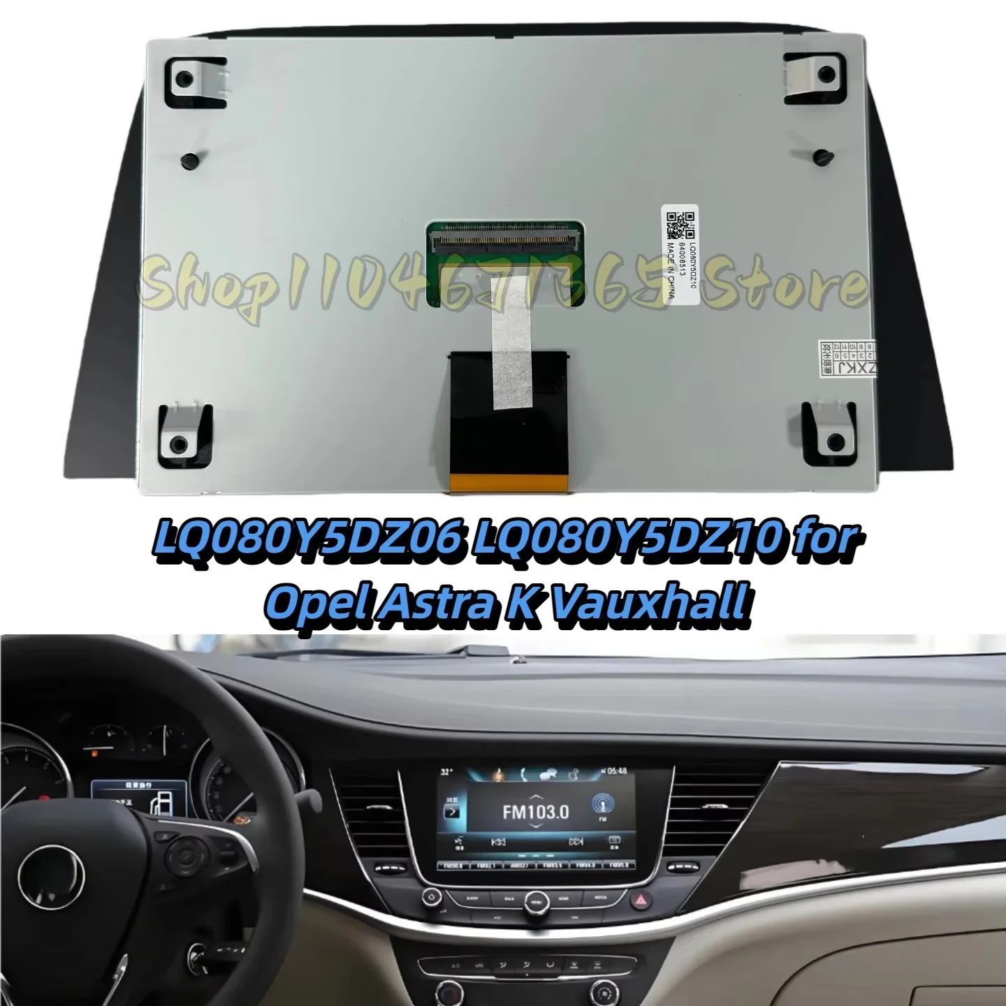 LQ080Y5DZ10 LQ080Y5DZ06 8.0 inch LCD Display With Touch Screen for OPEL Astra K Vauxhall Car DVD GPS Navigation 2015-2020