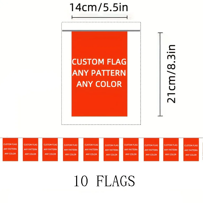 Custom String Flags Outdoor, Personalized Banners Suitable for Gardens, Lawns, Courtyards, Birthday, Wedding, Party Flags.