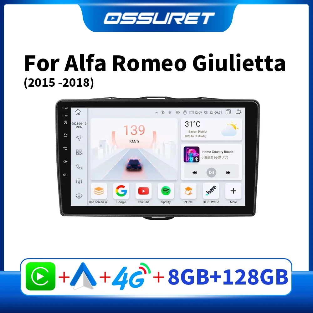 Car Radio Android for Alfa Romeo Giulietta 2015 -2018 Android Auto CarPlay Multimedia 7862 Intelligent screen Audio Player GPS