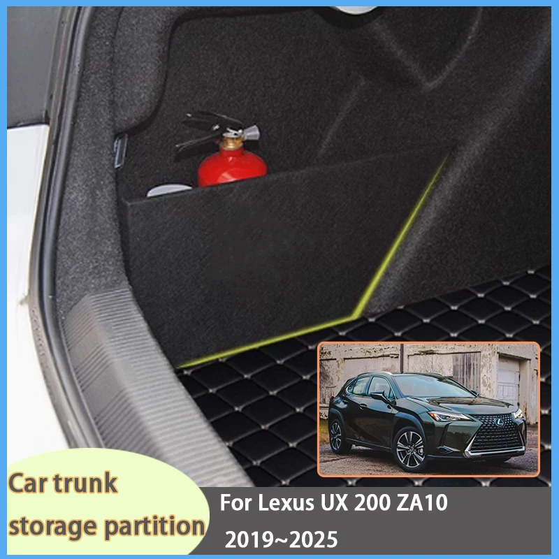 

Auto Accessorie For Lexus UX 200 ZA10 2019~2025 2020 Car Upgrade Organizer Trunk Side Partition Trunk Interior Storage Box Parts