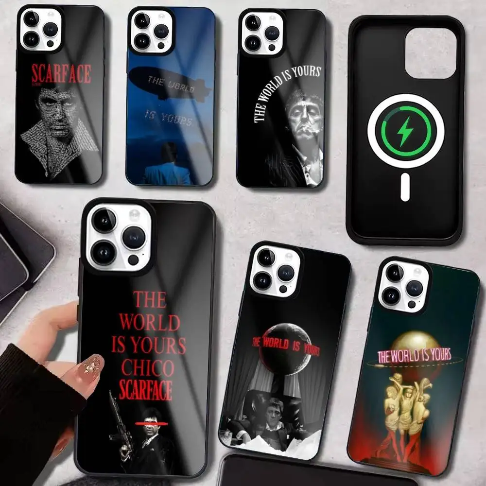 

The World Is Yours S-Scarfaces Phone Case For iPhone17,16,15,14,13,12,11 Plus,Pro Max For Magsafe Wireless Charging