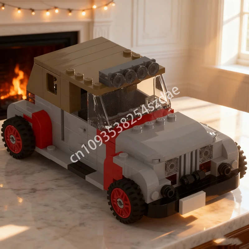 

222pcs MOC Jurassic Park Jeepped Wrangler Model Building Toy Blocks Architecture Creative Idea Kids Christmas Gift Birthday