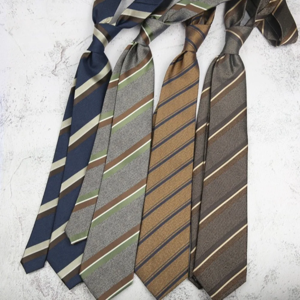 

Simple 8CM British Retro Necktie Wedding Soft Diagonal Striped Tie Polka Dot Business Striped Cravat Wedding