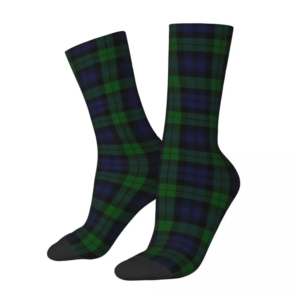 

Black Watch Tartan Plaid Socks Harajuku Sweat Absorbing Stockings All Season Long Socks Accessories for Unisex Gifts