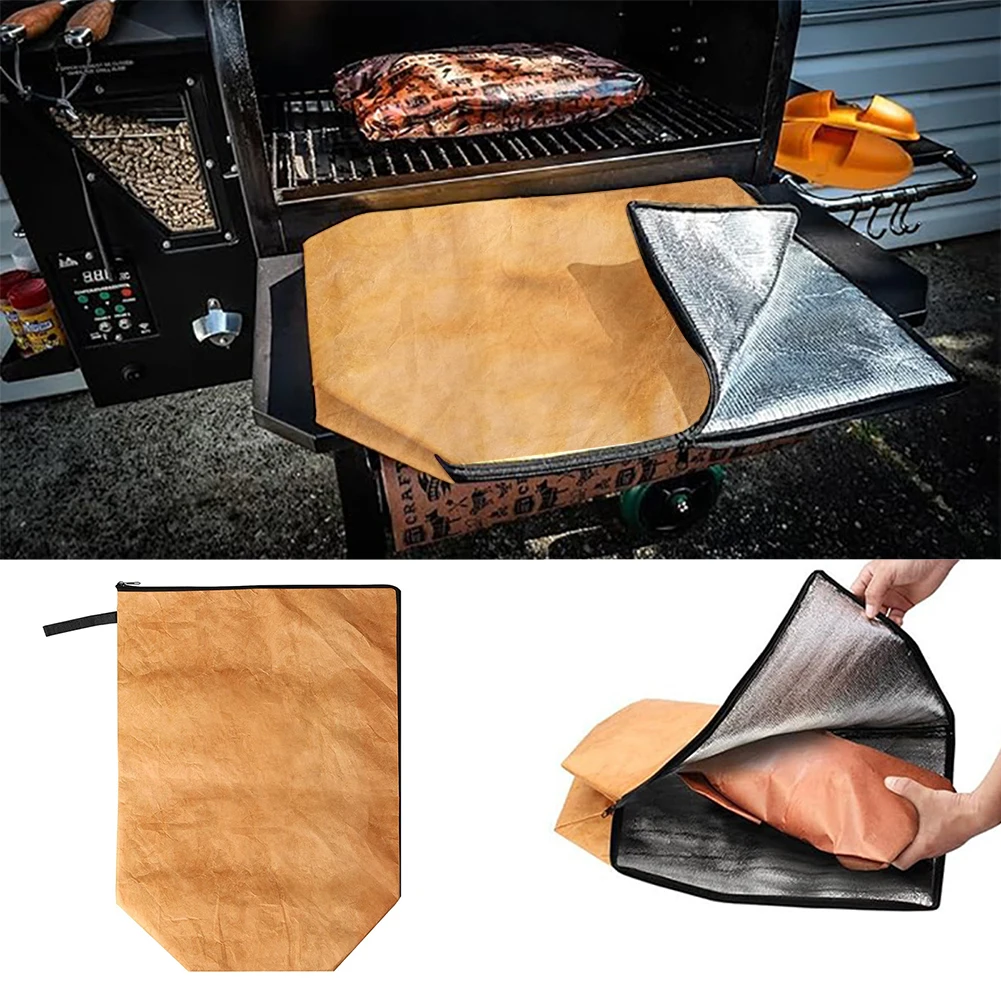 Zipper Close Barbecue Meat Rest Insulated Bag Portable Lightweight Meat Thermal Bag For Mutton Barbecue