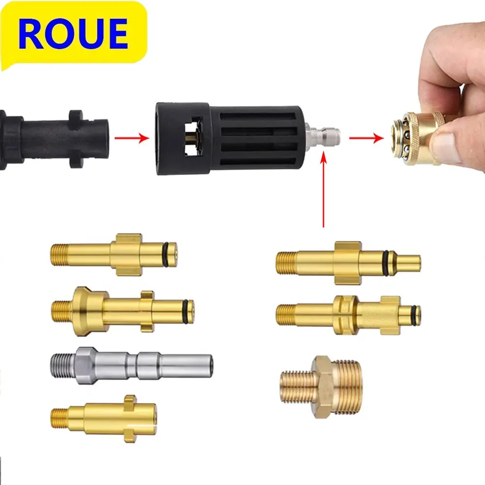 For Connecting AR/Interskol/Lavor/Bosche/Huter/M22 Lance For Karcher un female Bayonet High Pressure Washer Connector Adapter