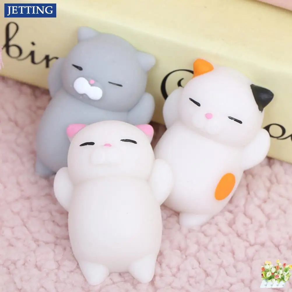 Mochi Cute Squishy Stress Reliever For Phone Case Straps Cat Squeeze Healing Fun Kawaii Kids Adult Toy