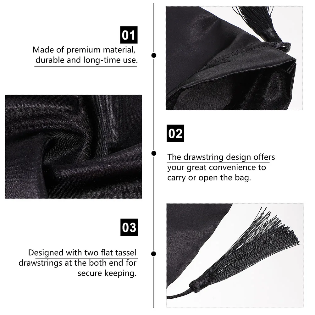 

3 Pcs Bags Tassel Hair Extensions Storage Pouches Travel Hair Storage Bag Extensions Bag Packaging ganizer