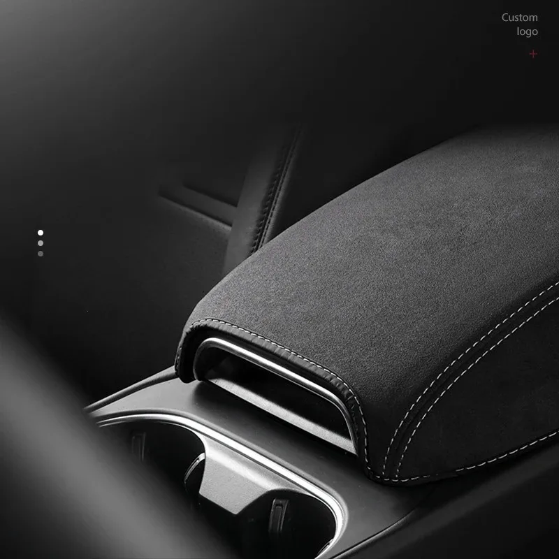 Suede Car Armrest Box Cushion Cover Interior Center Console Armrest Protective Pad Shell Case For Porsche Cayenne