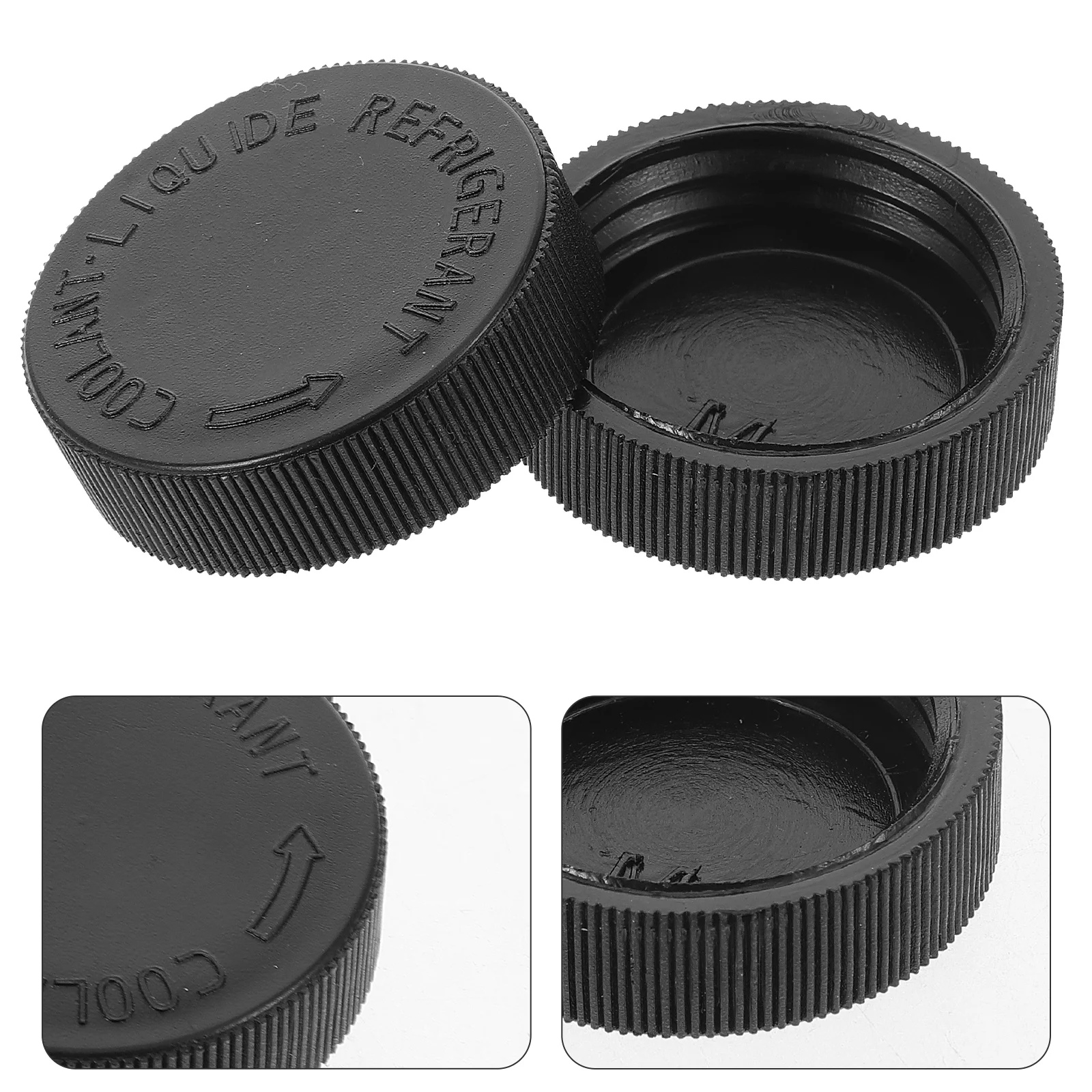 

2 Pcs Radiator Fluid Tank Cap Coolant Reservoir Replacement Cover Compatible Plastic