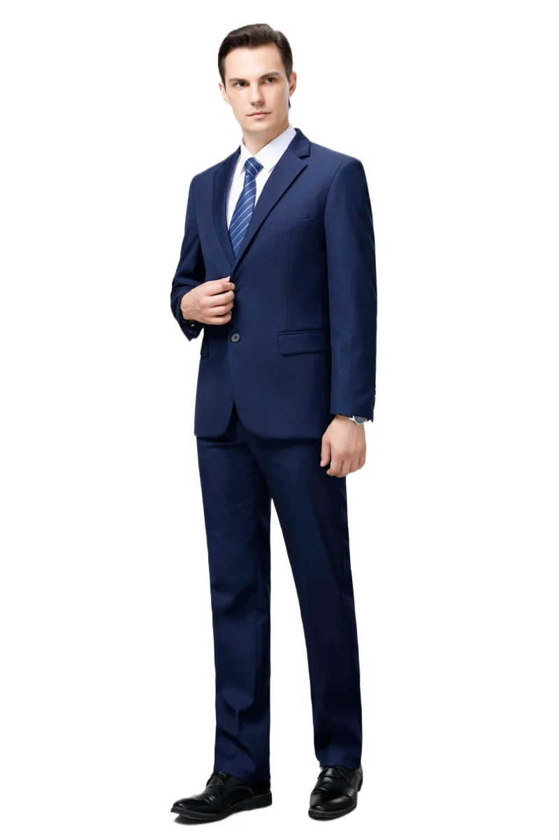 Mens Suits (Blazer+ Pants) Fashion Business Casual Slim-fit Formal Dress Banquet Work British Style Evening Dress Suit