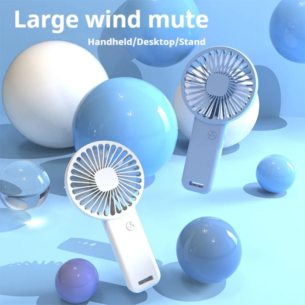 Portable Mini USB Rechargeable Handheld Fan Quiet Desk Fan for Dormitory Home Gifts