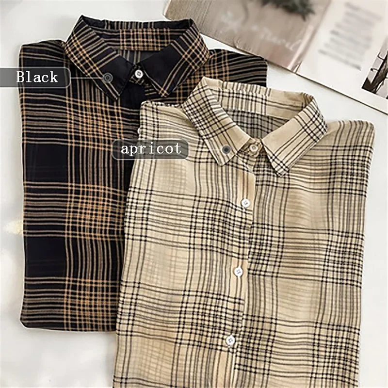 Women’s Long Sleeve Shirt Sun-Proof Clothing Chic Striped Loose Style Blouse Plus Size Tops Cozy Korean Version Summer Tees