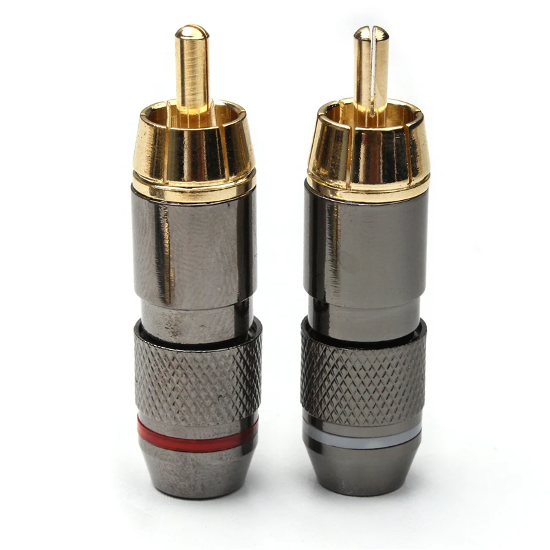 YT 12PCS 24K Gold Plated Copper Monsters Banana Plug Connector for Speaker Cable Adapter Audio Video Zinc Alloy Connectors
