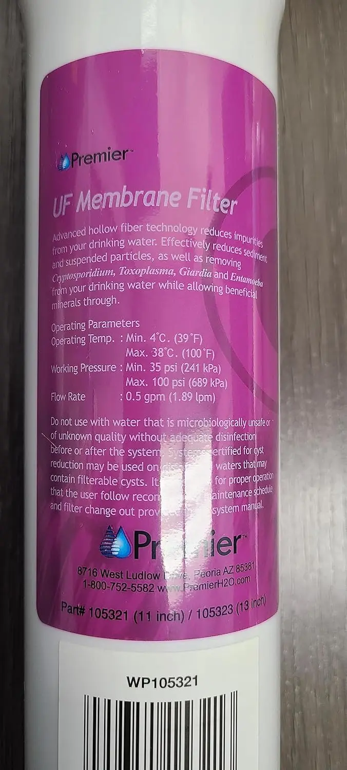 Cartucho de repuesto para filtro de agua, sistema de filtración, 5 unidades (paquete de 1)