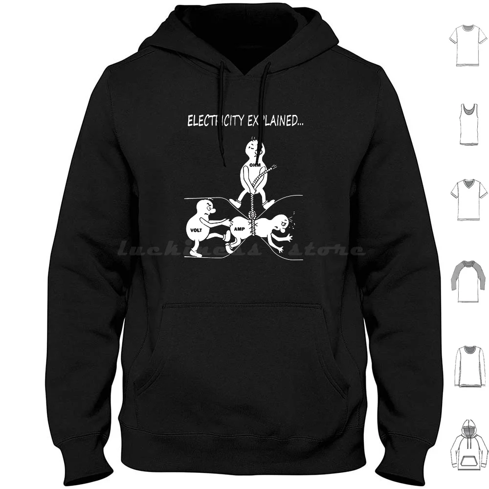 Funny Physics Gift-Electricity Explain For Women Men Hoodies Long Sleeve Physics Science Lovers Teachers Students