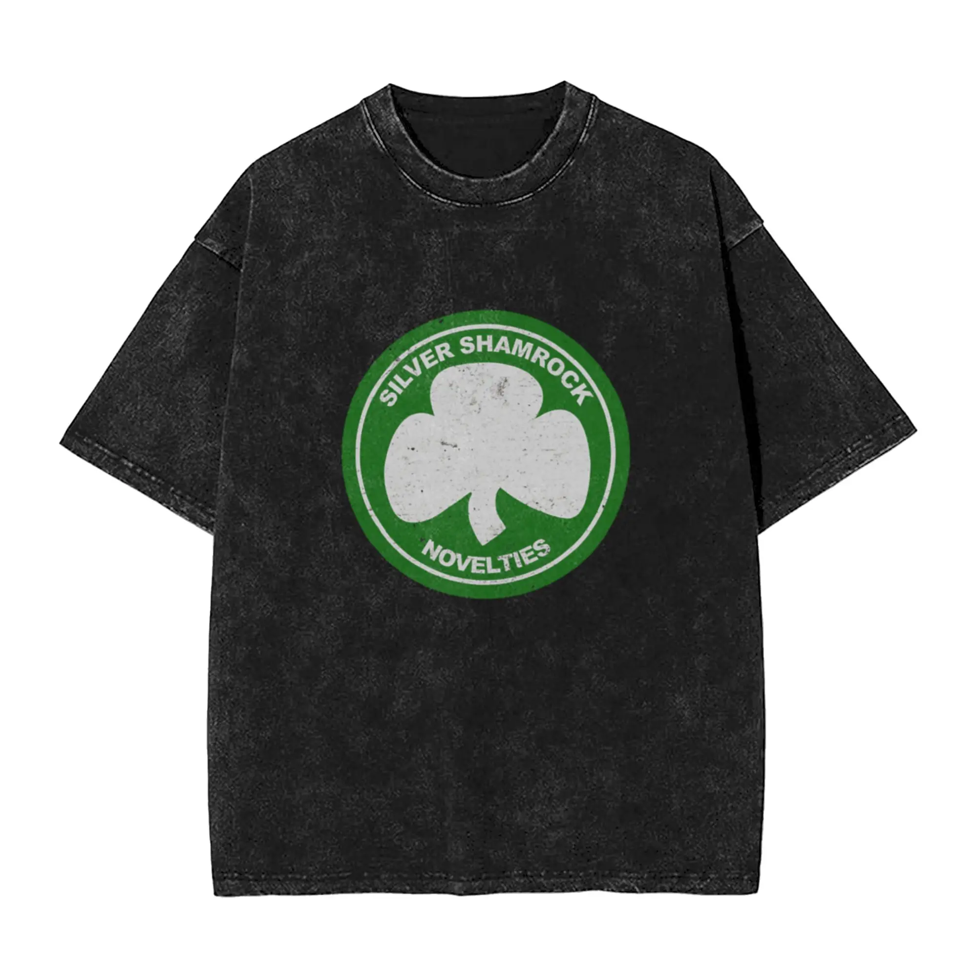 SILVER SHAMROCK NOVELTIES  Unique Stylish A T-Shirt Oversized Short Sleeve Men's Women's Cotton Tees Tops